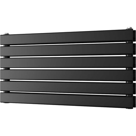Typhoon Axis - Black Horizontal Radiator H408mm x W800mm Double Panel
