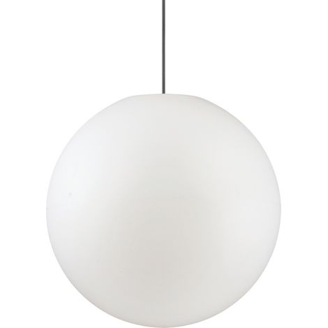Ideal Lux Sole - 1 Licht Große Outdoor Globe Deckenpendelleuchte Weiß IP44, E27 (1/2)