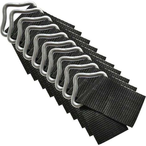Boucle Triangle Trampoline, 10pcs Anneaux Triangle Boucle V-Rings, Haute Résistance à l'érosion Boucle Triangle en métal pour Réparation de Remplacement de Trampoline (1/4)