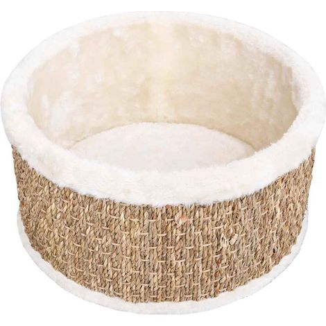 vidaXL Cesta redonda para gatos 36 cm hierba marina (1/2)