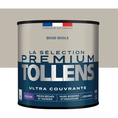 Tollens - Peinture intérieure couleurs - La Sélection Premium Velours - Ultra Couvrante - Beige Seigle 0,5 L - 6m²