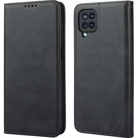 CUSTODIA MAGNETICA SMART per SAMSUNG GALAXY A12 M12 NERA LIBRO + VETRO (1/5)