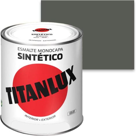 Esmalte Sintético Monocapa Brillante Gris Medio 750ml Titanlux (1/3)