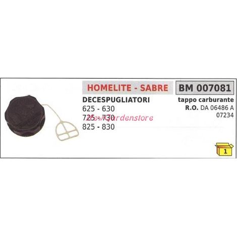 Tappo carburante HOMELITE decespugliatore 625 630 725 730 825 730 007081