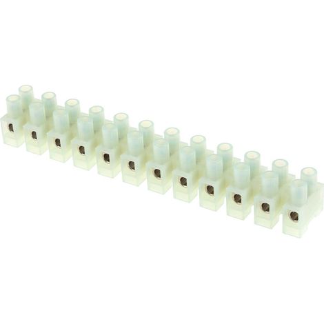 Bornier de raccordement RS PRO, 12 pôles , 15mm, A visser, 57A ( Prix pour Paquet de 5 ) (1/2)