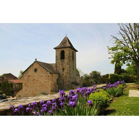 Tableau sur verre synthétique Capdenac village 80x120 cm - Impression sur Verre synthétique - Image HD imprimée sur Verre synthétique - Tableau mural décoratif - Fabriqué en France (1/5)