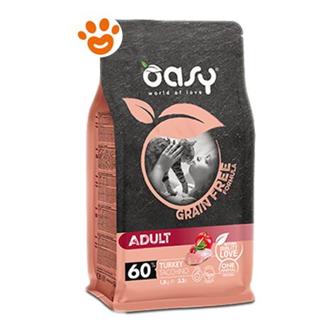Oasy Cat Grain Free Adult Tacchino - Oasy Cat Grain Free Adult Tacchino - Sacco Da 7,5 Kg