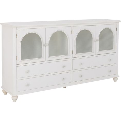 Aparador de madera blanco 160x38x88h cm
