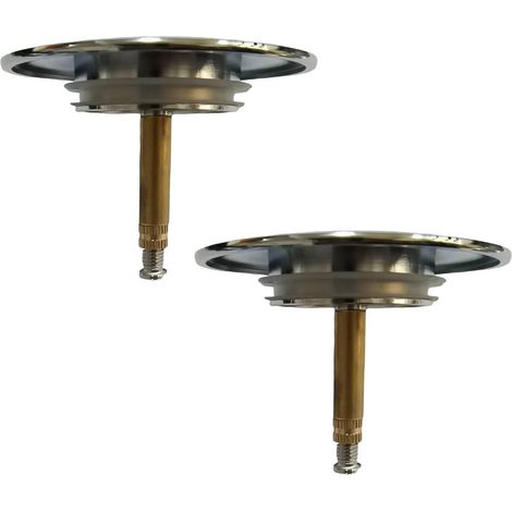 2 bouchons de baignoire, 72 mm, laiton, réglable, pour bonde (1/5)