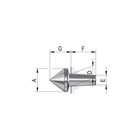 Inserti intercambiabili Röhm per contropunte rotanti, dimensione 102, 75° - 070726 (1/2)