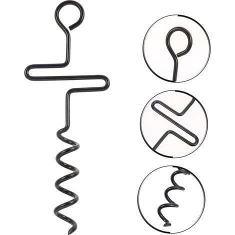 Set mit 2 spiralförmigen Schraubankern (32,5 cm) – besonders fest in lockerem Boden und Strandsand, für Sonnenschirme, Zelte und Gartendekoration (1/5)