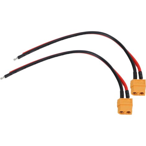 2Câbles d'alimentation silicone AWM14 avec connecteur mâle XT60, étanches et ignifuges, chargeur convertisseur pour voiture électrique (1/5)