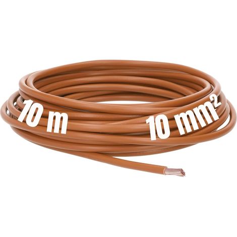 10 Meter Lapp 4520035 H07V-K 10 mm² braun I Verdrahtungsleitung I Aderleitung flexibel I PVC-Einzelader I Litze 10mm2 I Verdrahtung (1/5)