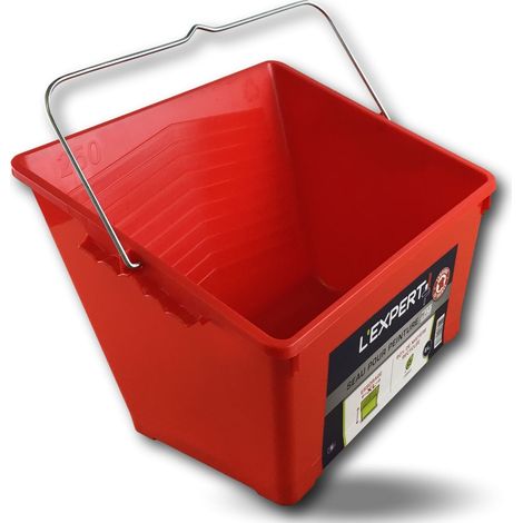 Seau peinture expert 250 rouge asymétrique plan incliné - A l'unité - Seau 8 litres (1/5)