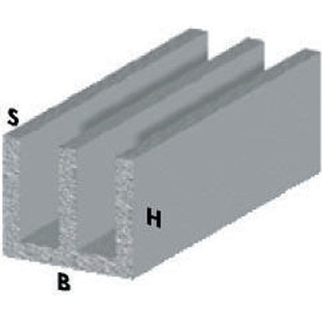 PROFILO ARGENTO H.200 CM CANALINO UU 20X10X1 MM- ARCANSAS- 5,0 pz