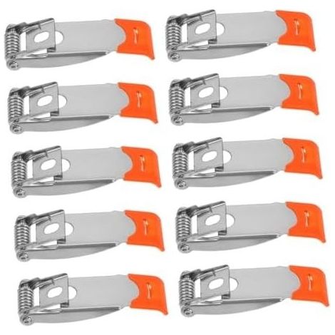 51x18mm 10Pcs Downlight Spring Clip Fixtures Steel Spring Ceiling Lights Panel Light Fixtures LED Ceiling Panel Lamp Clips Recessed Lighting Accessories Orange (1/5)