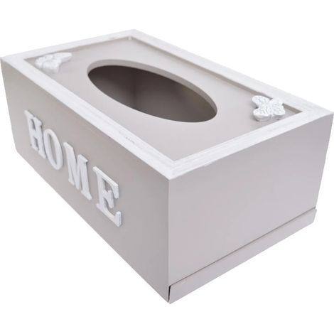 Boîte à mouchoirs beige pour la maison 26 x 15 x 10 cm (1/5)