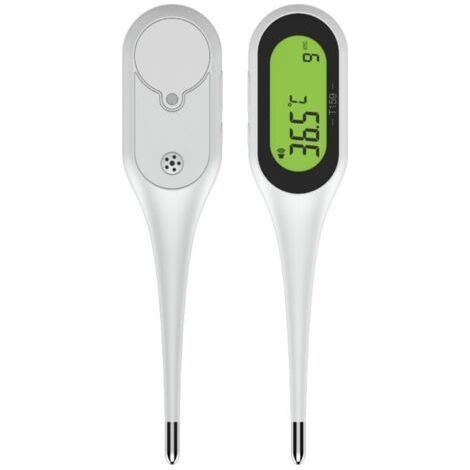 BUNTHAUS Thermomètre numérique pour adultes, bébés et enfants – Utilisation sous les bras avec lecture rapide précise, alarme intelligente de fièvre et rappel de mémoire – Thermomètre pour bébé à usag (1/2)