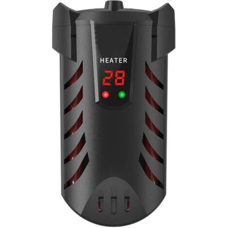 Chauffage Aquarium,50WMini Réglable Chauffage,avec LED Numérique Contrôleur Externe Protecteur,Peut contrôler la température de 20-34℃,Niveau D'eau Aussi Bas Que 3,5 cm,Convient Aux Aquariums 15-50L (1/5)
