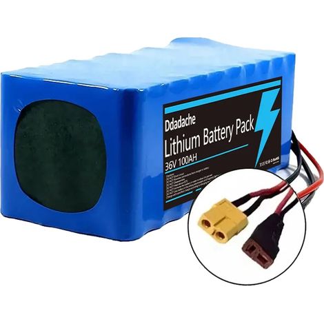 Batería para bicicleta eléctrica, capacidad de 100 Ah, 36 V, XT60-T (1/2)
