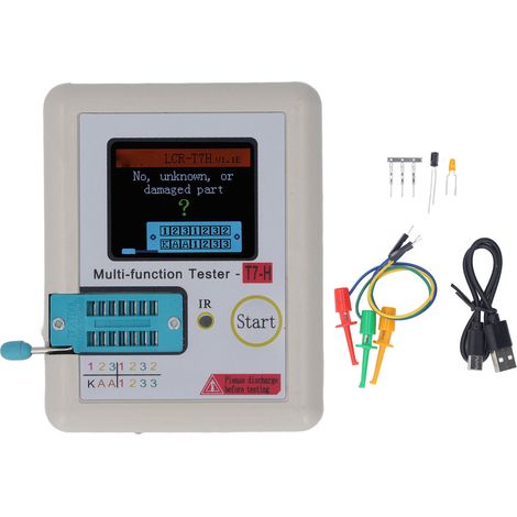 Misuratore di transistor ad alta precisione con display LCD, tester automatico ESR per condensatori, resistori e triodi. (1/5)