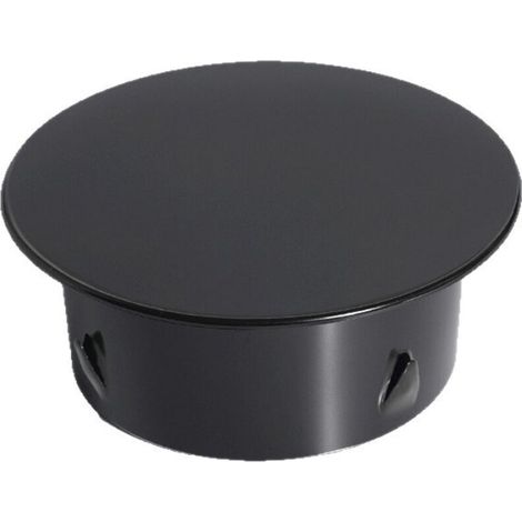 Couvercle de cheminée - Pour tuyaux de poêle - Acier inoxydable - Avec boucle réglable - Noir - Pour tuyaux de 63 mm