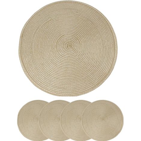 Set de table rond - Sets de table - Set de table rond - Set de table beige - Set de table beige - Set de table - PP tissé (1/5)
