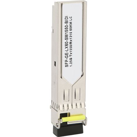 Module Optique SFP 1.25G Gigabit, TX1550/RX1310nm, Port LC, Portée 60KM pour Switch Routeur Carte Réseau Fibre (1/5)