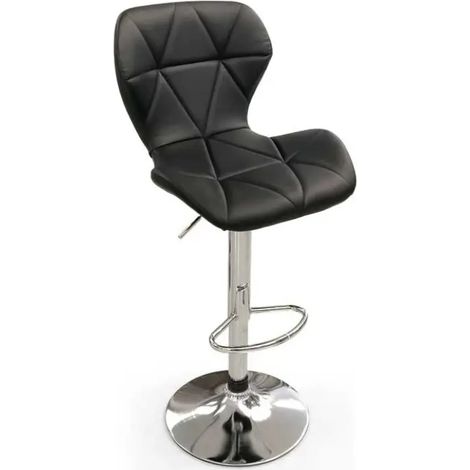 Set de 2 tabourets noirs réglables 49x78-108