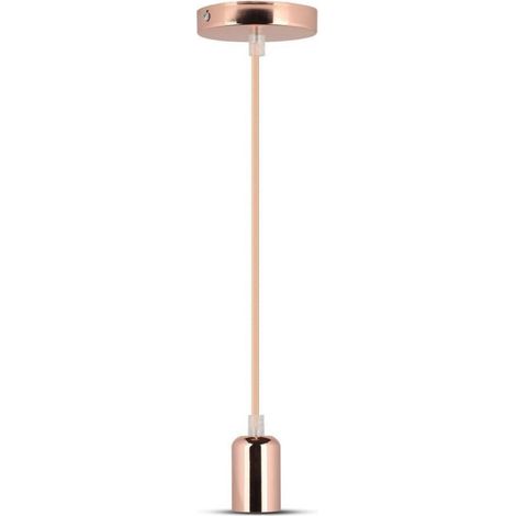 V-TAC Spiegel-Chrom-LED-Kronleuchter mit E27-Lampenfassung (max. 60 W), Rosa