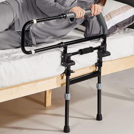 Barrière de lit pour Personnes Âgées Barre d'appui de sécurité et de stabilité au chevet du lit Canne de barre d'appui ajustable pour tous les lits pour les personnes âgées et les personnes handicapée (1/5)