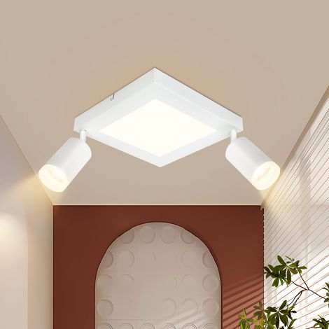 ZMH Plafonnier Spot de Plafond LED GU10 - Plafonnier 3000k Blanc Chaud 20W Lampe de Chambre Pivotant 350° Spot de Plafond pour Cuisine Salle à Manger Couloir Couloir (1/5)