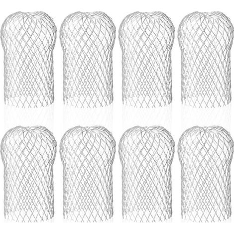 Ersandy 8er-Pack Aluminium-Dachrinnenfilter, Metall-Dachrinnenschutz für Traufen, 8,8 x 14,5 cm