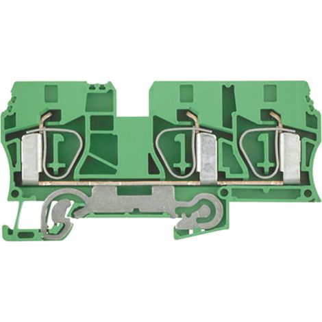 Borne PE Weidmuller Z, Cage à ressort, Vert, Jaune ( Prix pour 1 )