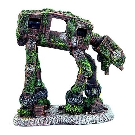 Décoration d'aquarium en résine - Robot pour aquarium - Grotte de poisson - Accessoires pour aquarium Betta Crevettes et (1/5)