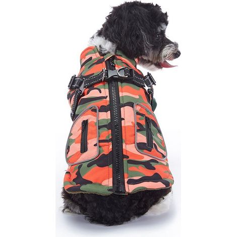 Cappotto invernale caldo per cani. Foderato in lana, caldo cappotto invernale, riflettente e impermeabile, per cani di piccola e grande taglia, cappotto antivento per esterni. (1/5)