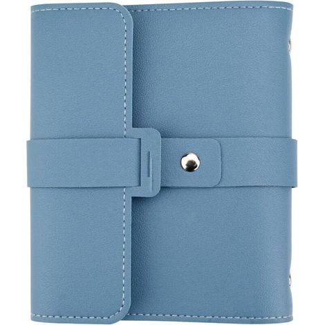 Rangement Boucle d'oreille,Presentoir Boucle d'oreille,Boite a Bijoux Femme,Rouleaux de Bijoux pour Le Voyage en Cuir PU,Un Petit Livre pour Garder vos Boucles D'oreilles en Sécurité (Bleu) (1/4)