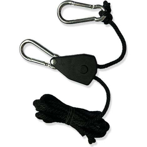 Jeu de 2 cordes à cliquet avec crochets pour lanières de 1/8" pour phares de plantes (1/5)