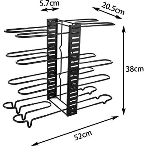 Organizzatore multistrato per pentole e padelle per mobili - Ripiani pieghevoli rimovibili a 5 e 8 strati - Accessori da cucina (1/2)