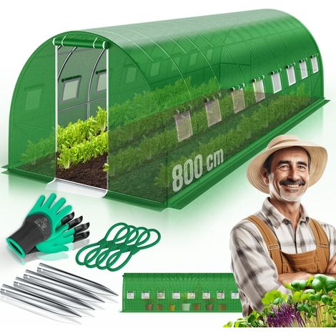 KESSER® Serra tunnel, struttura in acciaio - 800 x 300 cm, verde (1/5)