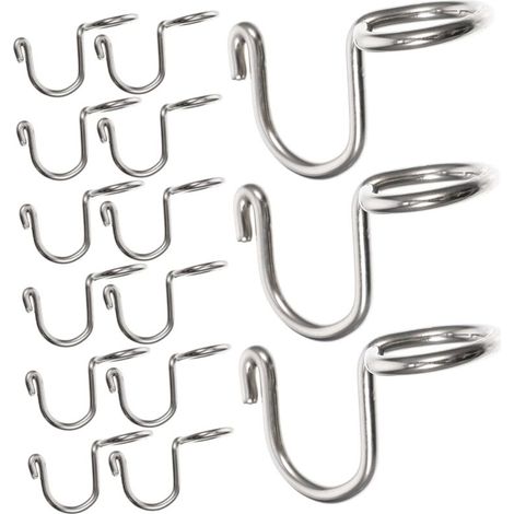 CCYKXA 15-Piece Steel Expander Hangers Connectors for Space Saving Wardrobes to Organize Clothes and Accessories