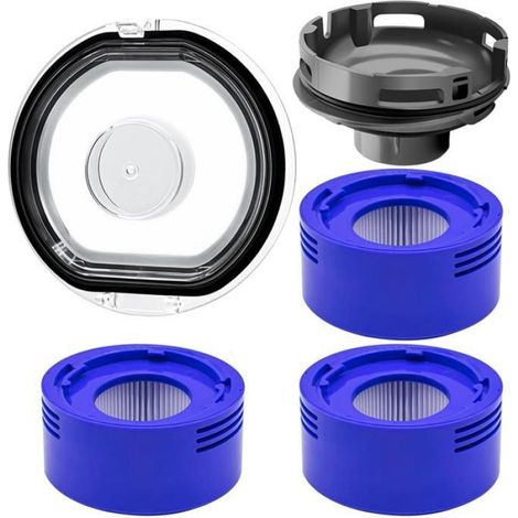 Couvercle Du Bac à Poussière, Remplacement Du Filtre et Couvercle Arrière Du Moteur pour Dyson V7 V8 Aspirateurs Sans Fil, (1/4)