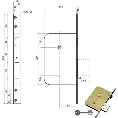 Cerradura Infilare Dm 5000 Cr