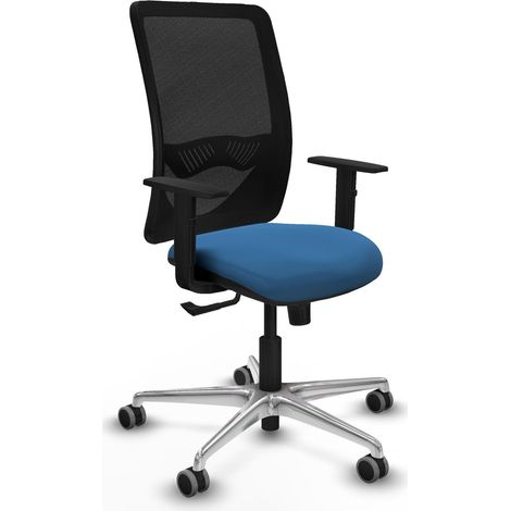 Silla ergonómica piqueras y crespo Zulema negro malla similpiel (1/2)