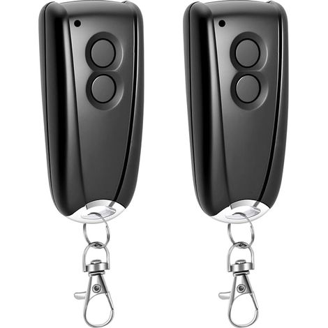 Télécommande Portail Universelle 433 MHz - Compatible avec Ecostar RSC2-433, Liftronic 500/700/800, Portronic D2500/D5000/S4000 - s'applique à Portails Automatiques, 2 Canaux (Pack de 2) (2)