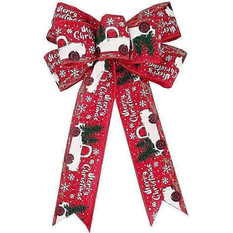 Décorations suspendues pour Halloween, Noël et nœuds en ruban rouge, grand nœud papillon, cadeau, sapin de Noël (1/5)