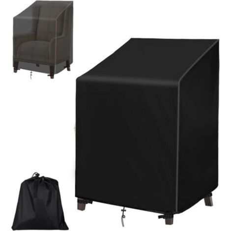 Housse de Chaise de Jardin (68×68×80/120cm), 210D Oxford Housse de Protection pour chaises empilables Imperméable, Housse de Fauteuil Exterieur Empilables, Housse de Salon de Jardin (1/5)