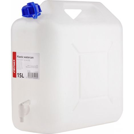 Depósito de agua de plástico tipo bidón con grifo, 15 L, amio-03203 (1/4)