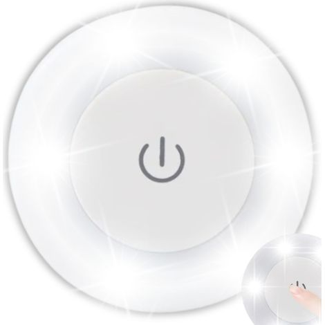 Lámpara de noche LED con 3 modos de color de luz, inalámbrica, táctil, para debajo de los armarios. (1/5)
