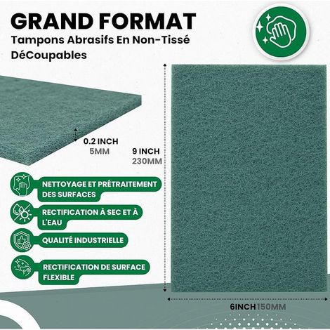 10 Pcs Eponge Poncage Abrasive 150x230mm Papier à Poncer, Grains 400/600/800/1000/2500 pour Dois, Métal, Acier Inoxydable Poncer et Polir (1/4)